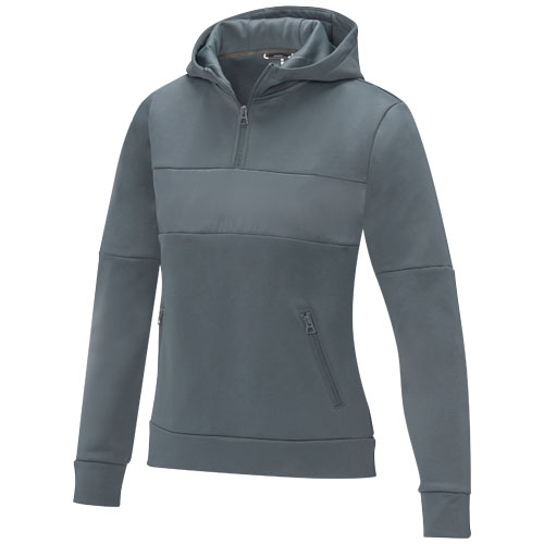 Sweat anorak à capuche publicitaire pour femme Sayan Gris acier